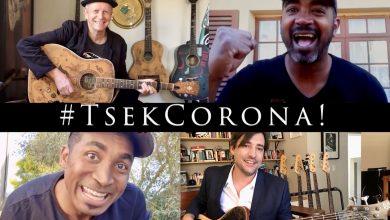 Photo of TsekCorona! video release by the KaapKreools Collective with David Kramer, Emo Adams, Loukmaan Adams and various artists