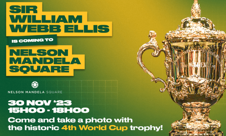Web Ellis Trophy at Nelson Mandela Square