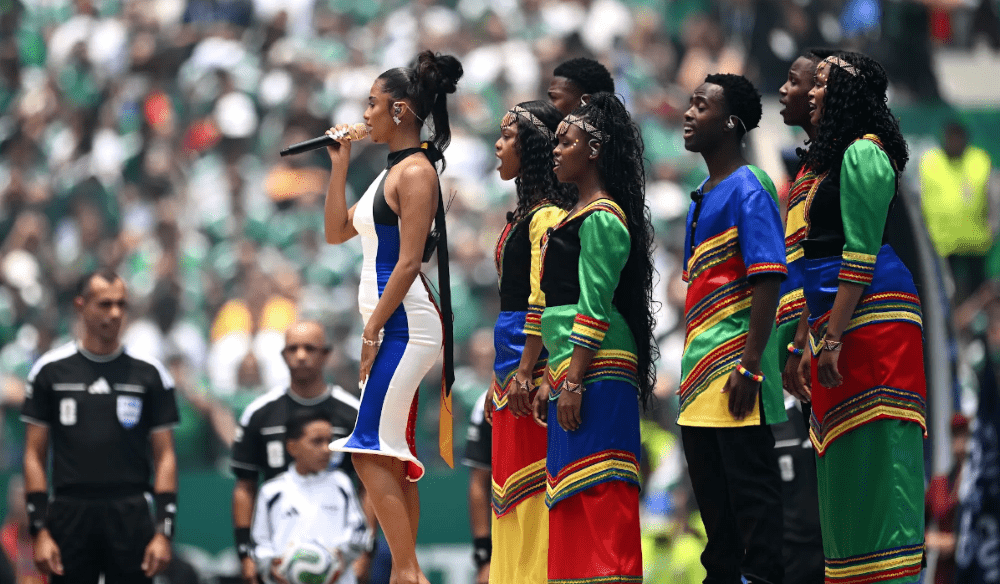 Tyla Sings SA National Anthem at World Cup Opening Ceremony